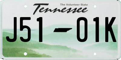 TN license plate J5101K