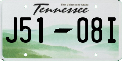 TN license plate J5108I