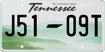 TN license plate J5109T