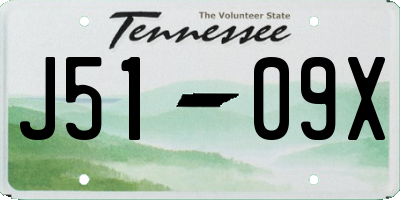 TN license plate J5109X