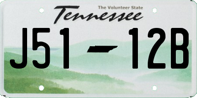 TN license plate J5112B