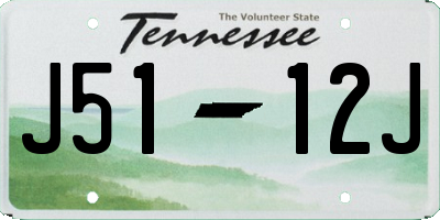 TN license plate J5112J
