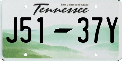 TN license plate J5137Y