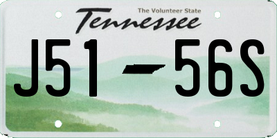 TN license plate J5156S