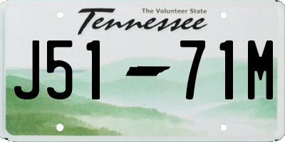 TN license plate J5171M