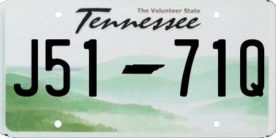TN license plate J5171Q