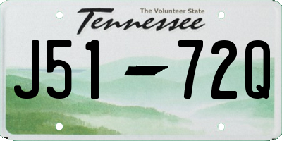 TN license plate J5172Q