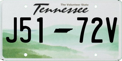 TN license plate J5172V