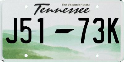 TN license plate J5173K