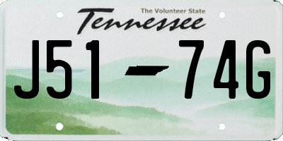 TN license plate J5174G