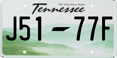 TN license plate J5177F