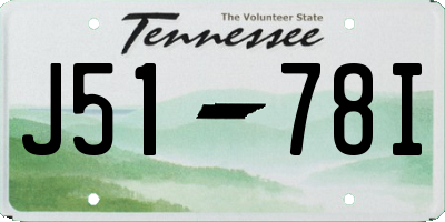 TN license plate J5178I