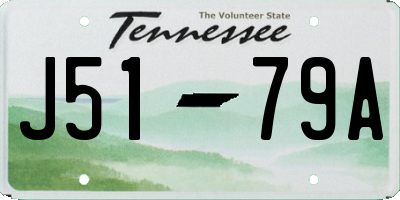 TN license plate J5179A