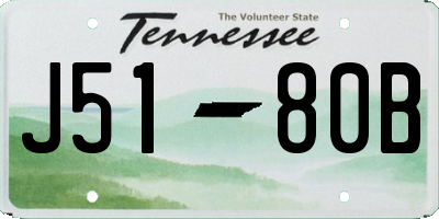 TN license plate J5180B