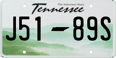 TN license plate J5189S