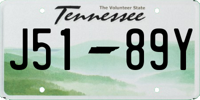 TN license plate J5189Y