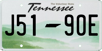 TN license plate J5190E