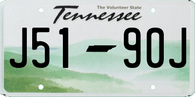 TN license plate J5190J