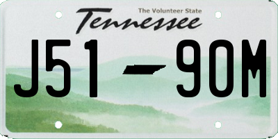 TN license plate J5190M