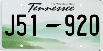 TN license plate J5192O