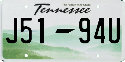 TN license plate J5194U