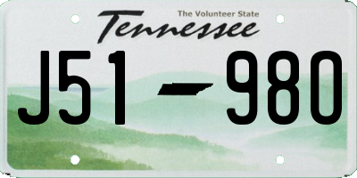 TN license plate J5198O