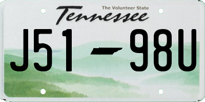 TN license plate J5198U