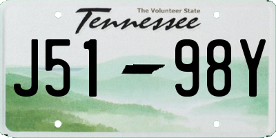 TN license plate J5198Y
