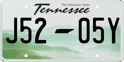 TN license plate J5205Y