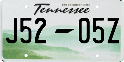 TN license plate J5205Z