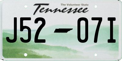 TN license plate J5207I