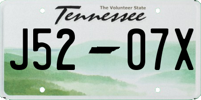 TN license plate J5207X