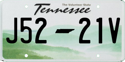 TN license plate J5221V