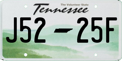 TN license plate J5225F