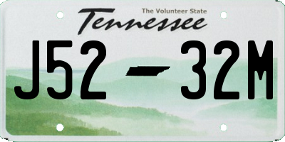 TN license plate J5232M