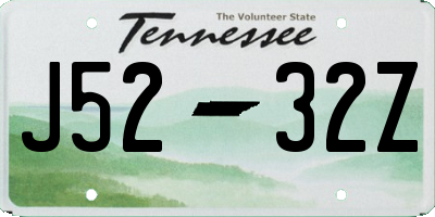 TN license plate J5232Z