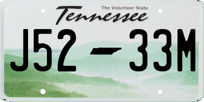 TN license plate J5233M