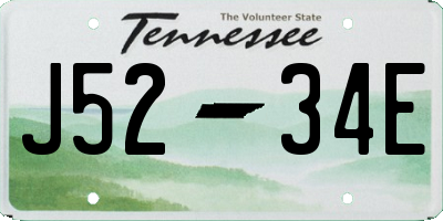 TN license plate J5234E
