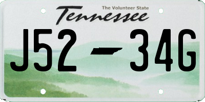 TN license plate J5234G