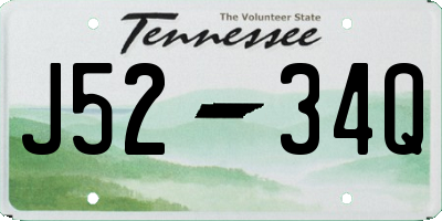 TN license plate J5234Q