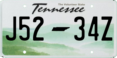 TN license plate J5234Z