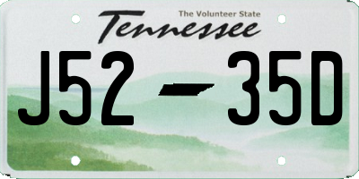 TN license plate J5235D