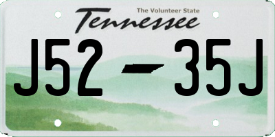 TN license plate J5235J