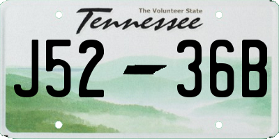 TN license plate J5236B
