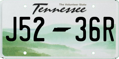 TN license plate J5236R
