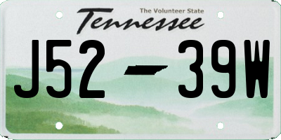 TN license plate J5239W