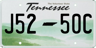 TN license plate J5250C