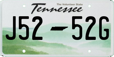 TN license plate J5252G