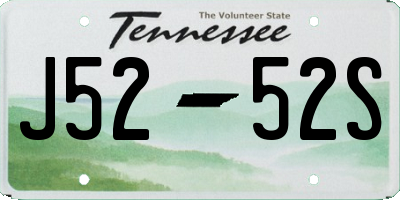 TN license plate J5252S
