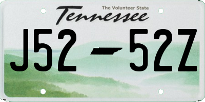 TN license plate J5252Z